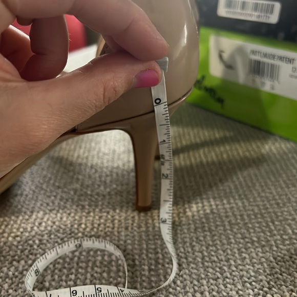 Sam Edelman Nude Patent Open Toe Heels Women’s 7 - Picture 8 of 8